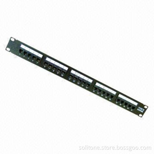 Voice 25 Ports Patch Panel, Fits 19-inch Network Cabinet and Cables